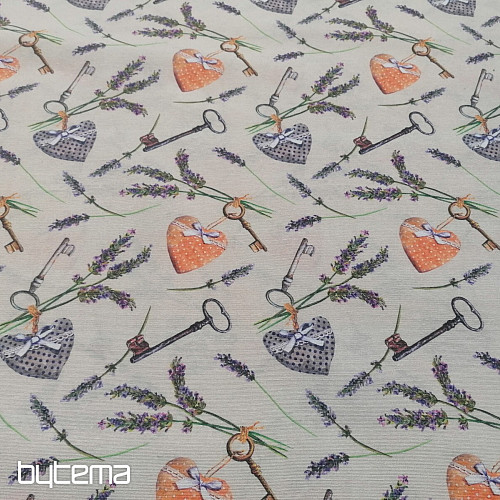 Tissu déco CLAUDIE lavande
