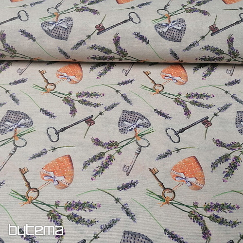 Tissu déco CLAUDIE lavande