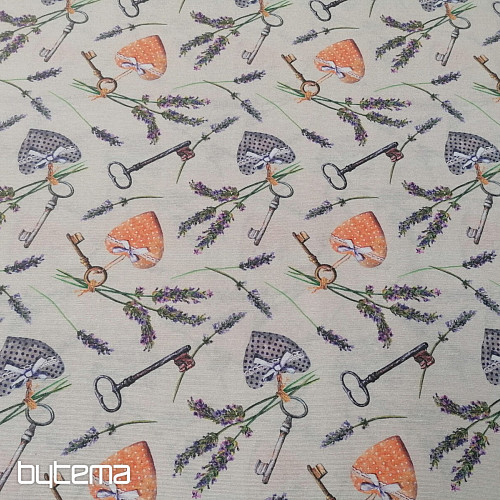 Tissu déco CLAUDIE lavande