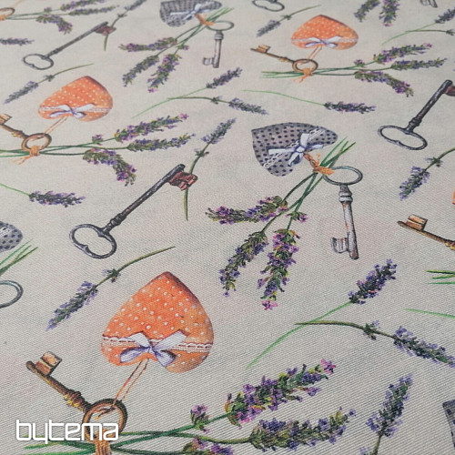 Tissu déco CLAUDIE lavande