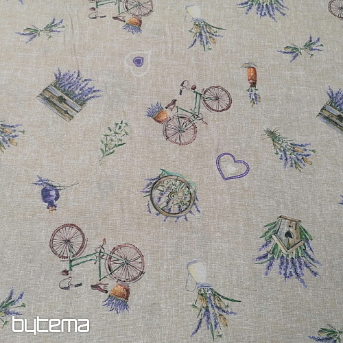 Tissu décoratif LAVANDE BICYCLE 2