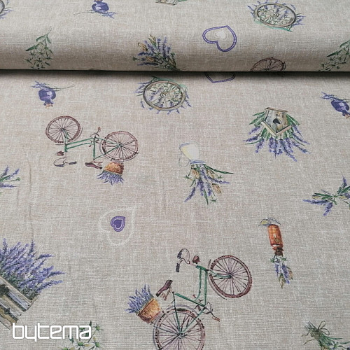 Tissu décoratif LAVANDE BICYCLE 2