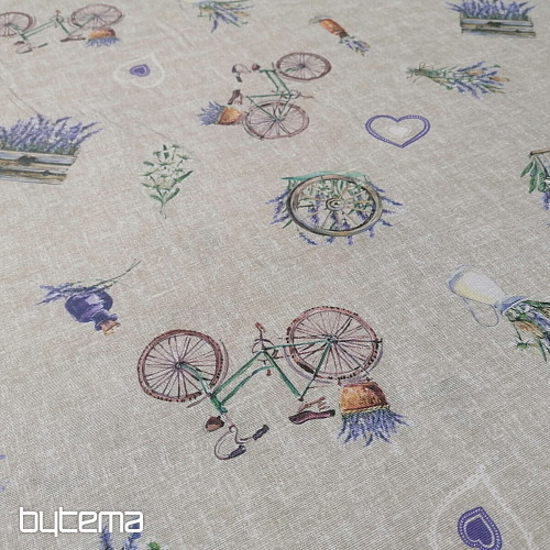 Tissu décoratif LAVANDE BICYCLE 2