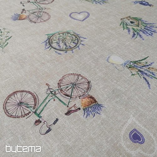 Tissu décoratif LAVANDE BICYCLE 2