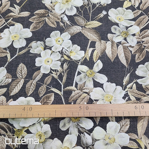 Tissu déco LEIRE noir