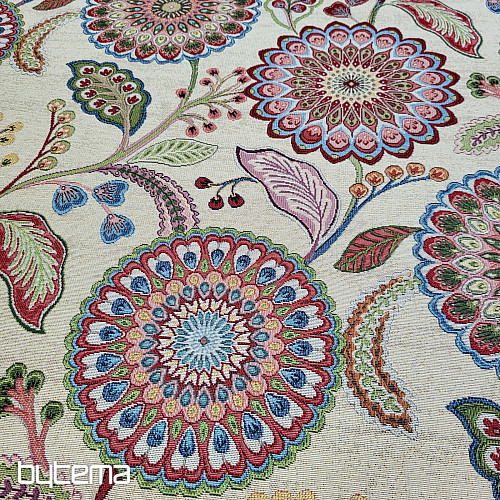 Tissu tapisserie ARCADIA MANDALA FLEURS