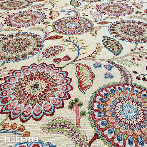 Tissu tapisserie ARCADIA MANDALA FLEURS