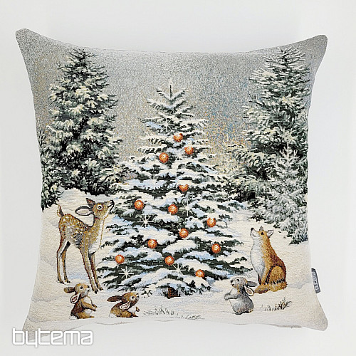 Couverture tapisserie de Noël ANIMAUX À L&#39;ARBRE