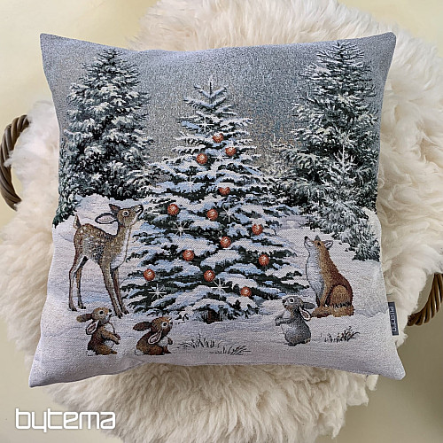 Couverture tapisserie de Noël ANIMAUX À L&#39;ARBRE