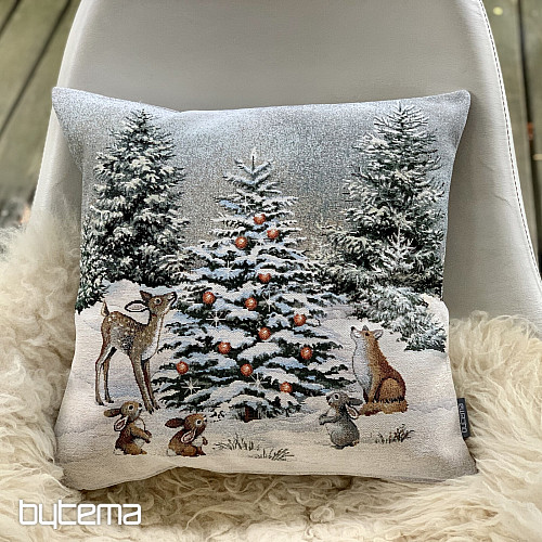 Couverture tapisserie de Noël ANIMAUX À L&#39;ARBRE