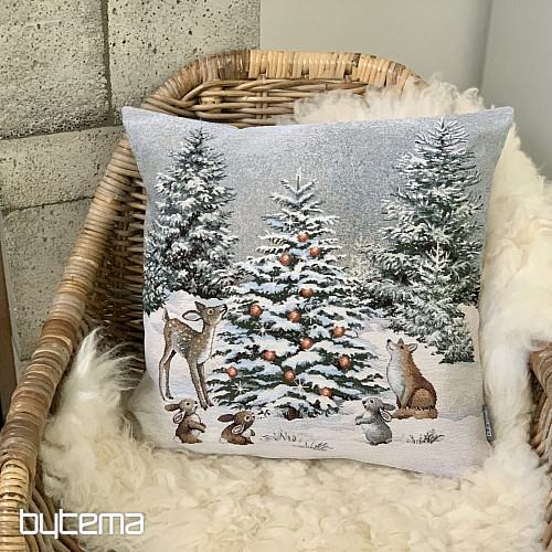 Couverture tapisserie de Noël ANIMAUX À L&#39;ARBRE