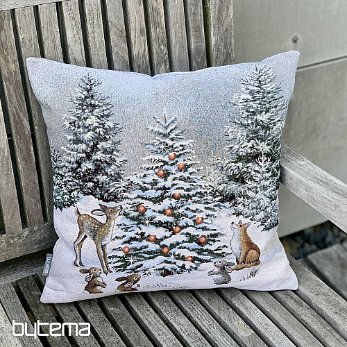 Couverture tapisserie de Noël ANIMAUX À L&#39;ARBRE
