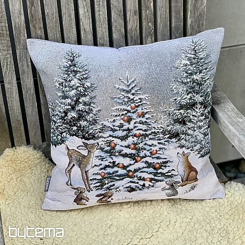 Couverture tapisserie de Noël ANIMAUX À L&#39;ARBRE