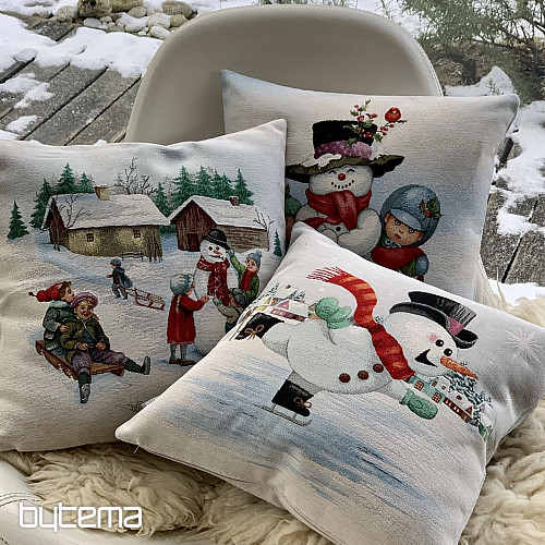 Tapisserie de Noël BONNE NEIGE AVEC ENFANTS