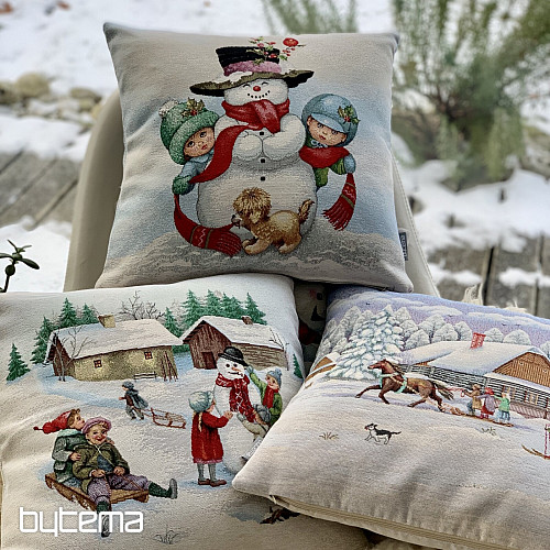 Tapisserie de Noël BONNE NEIGE AVEC ENFANTS