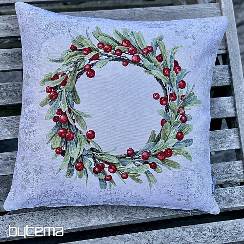 Couverture tapisserie de Noël COURONNE DE NOËL