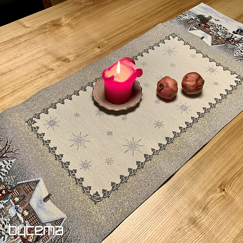 Nappe et écharpe en tapisserie WINTER JOY