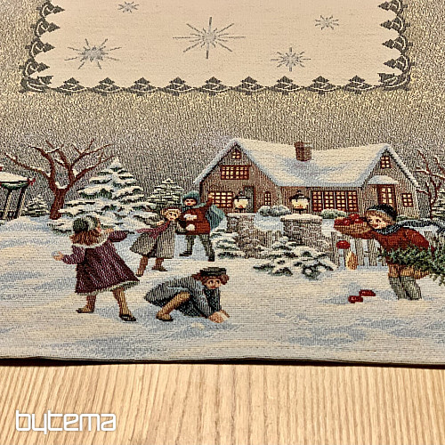 Nappe et écharpe en tapisserie WINTER JOY