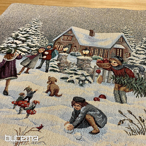Nappe et écharpe en tapisserie WINTER JOY