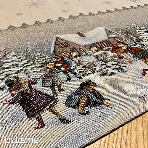 Nappe et écharpe en tapisserie WINTER JOY