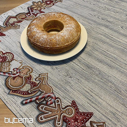 Nappe et écharpe en tapisserie PAIN DÉPICES DE NOËL