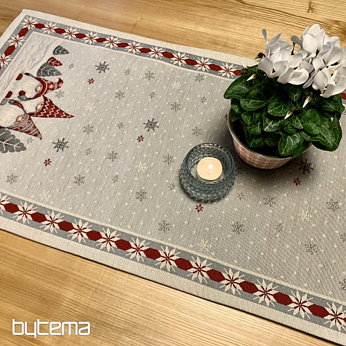 Nappe et écharpe en tapisserie LUTINS DE NOËL