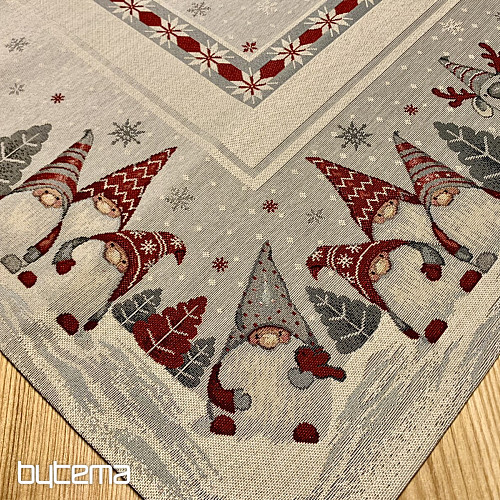 Nappe et écharpe en tapisserie LUTINS DE NOËL