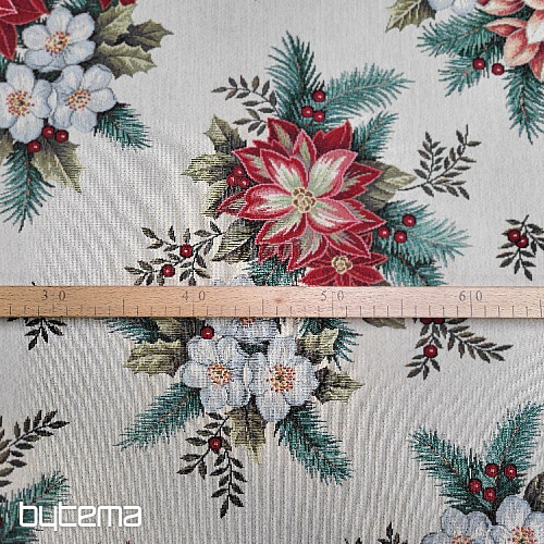Tissu à tapisserie BOUQUET DE NOËL