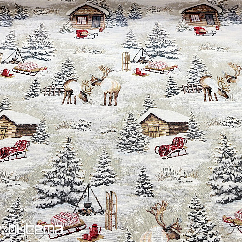 Tissu à tapisserie PAYSAGE D&#39;HIVER