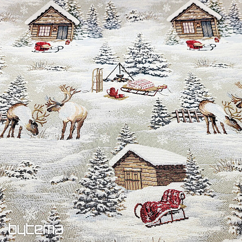 Tissu à tapisserie PAYSAGE D&#39;HIVER