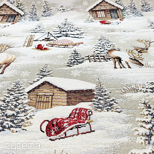 Tissu à tapisserie PAYSAGE D&#39;HIVER