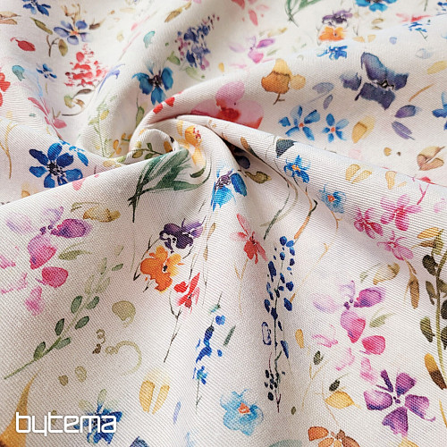 Tissu décoratif FLEURS DE CALA