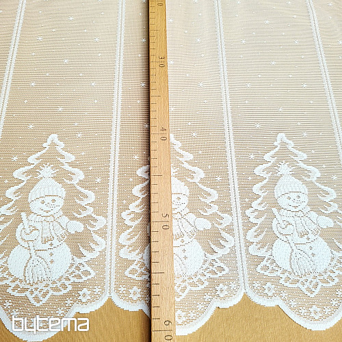 Rideau jacquard NOËL pour le vitrail SNOWMAN