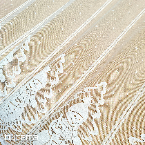 Rideau jacquard NOËL pour le vitrail SNOWMAN