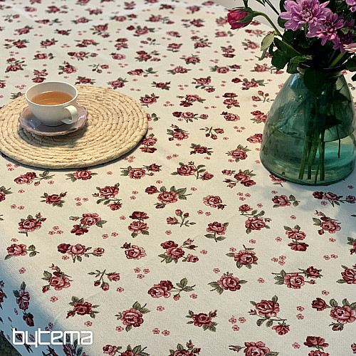 Nappe et foulard en tapisserie EDEN ROSES