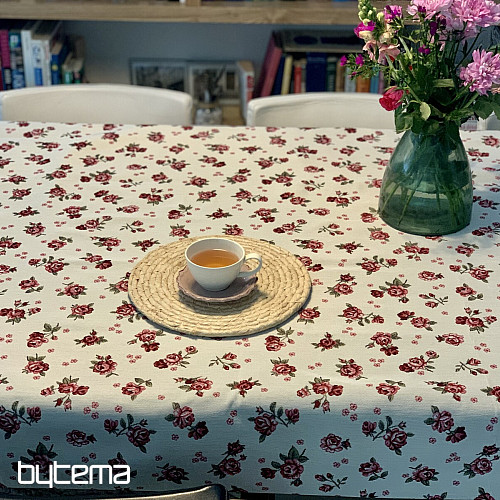 Nappe et foulard en tapisserie EDEN ROSES