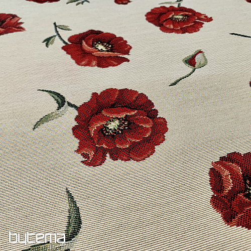 Nappe tapisserie LOUP COQUELICOT