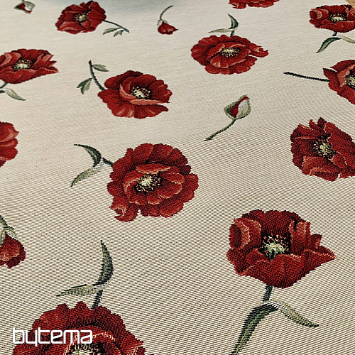 Nappe tapisserie LOUP COQUELICOT