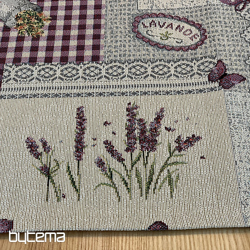 Nappe et châle tapisserie lavande Provence