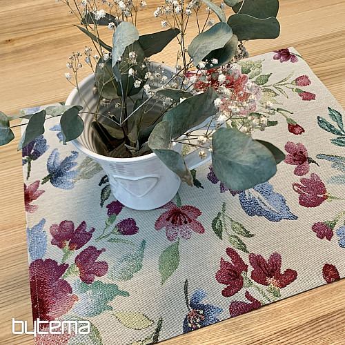 Nappe tapisserie FLEURS PASTEL
