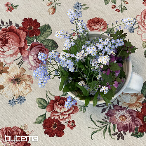 Nappe en tapisserie ROSE ROMANTIQUE