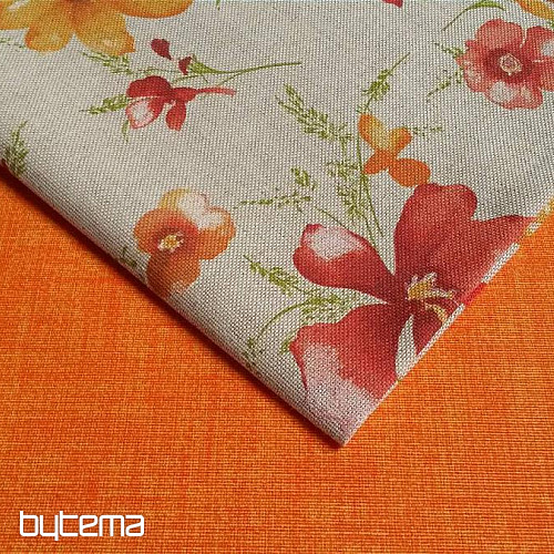 Tissu de décoration uni EDGAR 202 orange