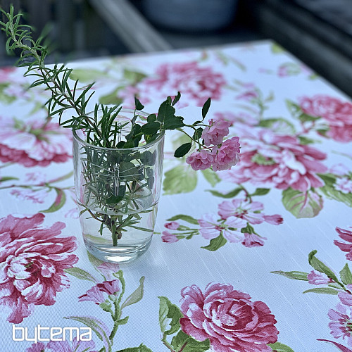 Nappe LAURA - grandes fleurs roses