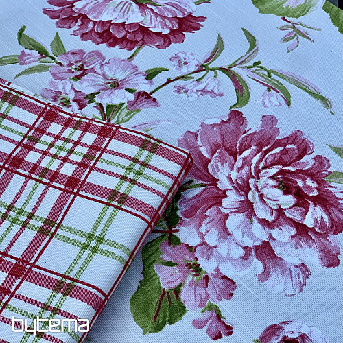 Nappe LAURA - grandes fleurs roses
