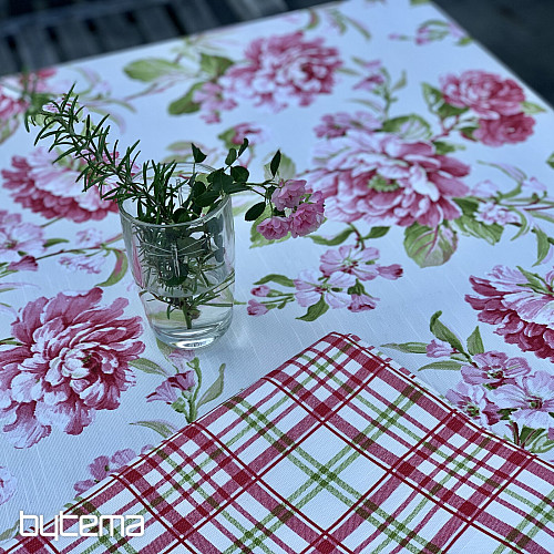 Nappe LAURA - grandes fleurs roses