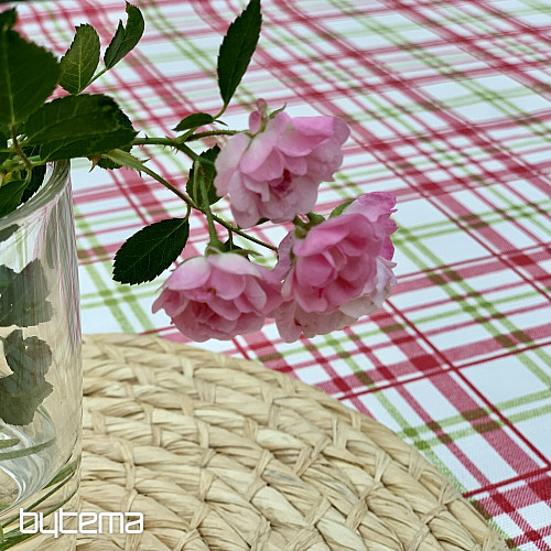 Nappe LAURA - carreaux roses