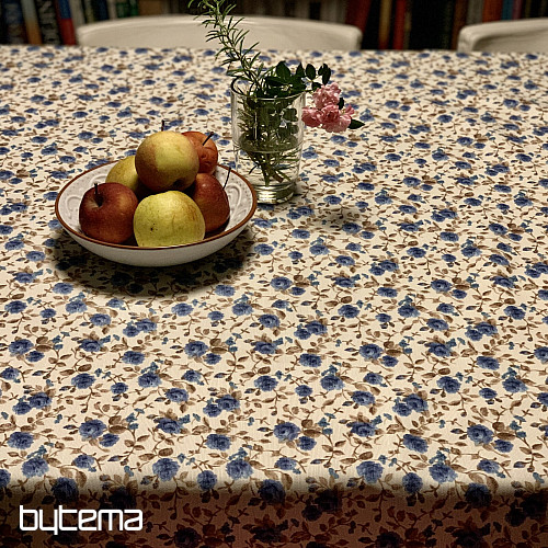 Nappe LAURA - petites fleurs bleues