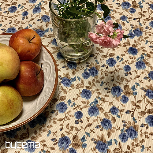 Nappe LAURA - petites fleurs bleues