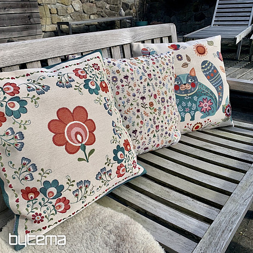 Housse de coussin tapisserie FOLKLOR