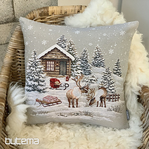 Housse tapisserie de Noël PAYSAGE D&#39;HIVER